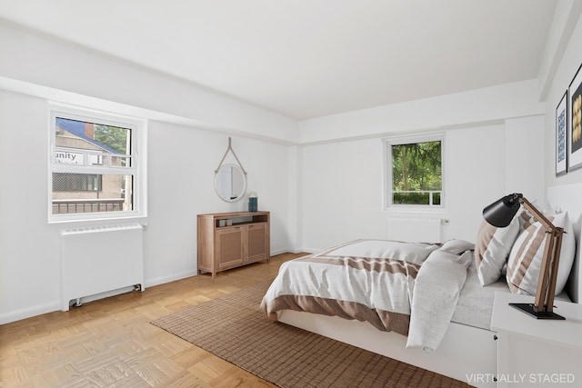 270 Jay St Unit 1D, New York City, NY 11201 - bedroom featuring radiator and multiple windows
