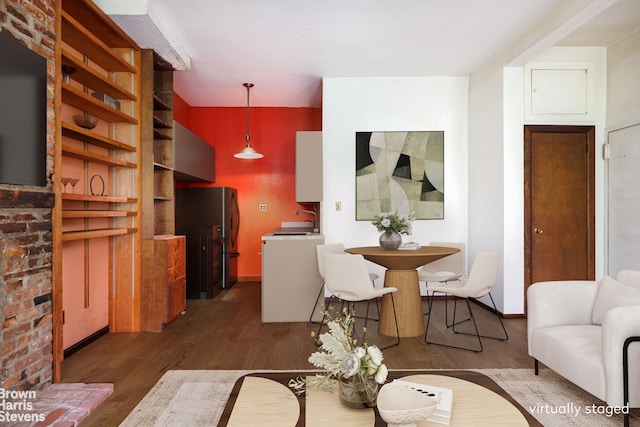 47 King St Unit 2, New York City, NY 10014 - living room with wood finished floors and baseboards