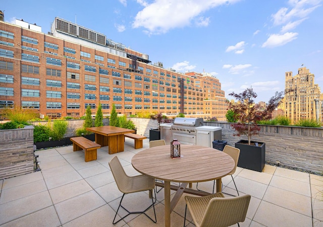 345 W 14th St Unit 5A, New York City, NY 10014 - view of patio featuring an outdoor kitchen and outdoor dining space