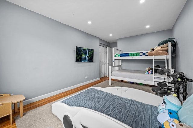 3520 Tryon Ave Unit 603, New York City, NY 10467 - bedroom featuring wood finished floors, recessed lighting, and a closet