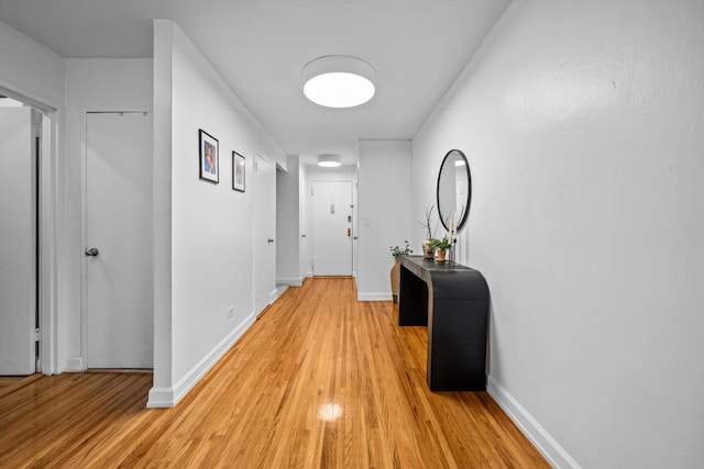 3520 Tryon Ave Unit 603, New York City, NY 10467 - hallway featuring light wood-style flooring and baseboards