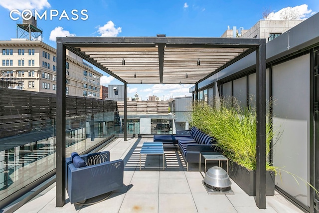 51 Jay St Unit 5J, New York City, NY 11201 - patio / terrace featuring a pergola