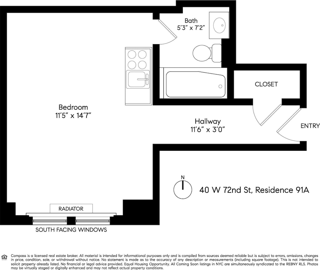 40 W 72nd St Unit 91A, New York City, NY 10023 - view of property floor plan