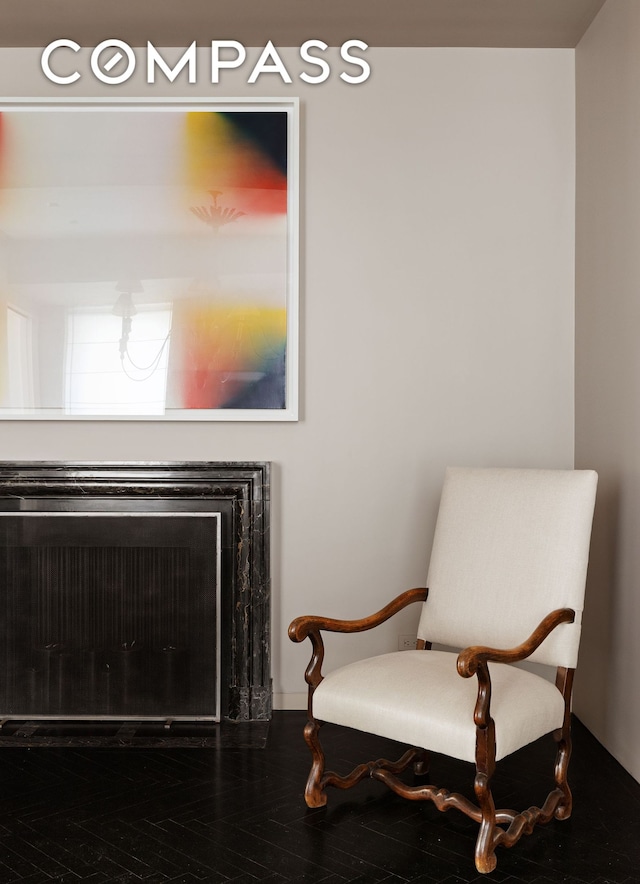 950 5th Ave Unit 3/4, New York City, NY 10075 - sitting room featuring a fireplace