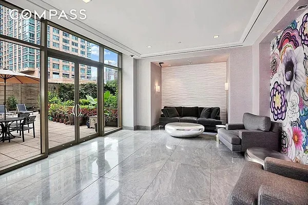 100 Riverside Blvd Unit 29C, New York City, NY 10069 - community lobby with a wall of windows