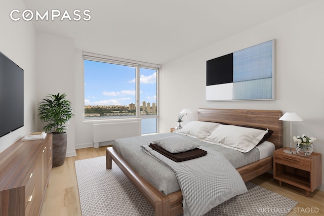 100 Riverside Blvd Unit 29C, New York City, NY 10069 - bedroom featuring light wood-style floors and radiator