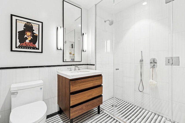 368 3rd Ave Unit 5E, New York City, NY 10016 - full bath featuring a stall shower, vanity, and tile patterned flooring