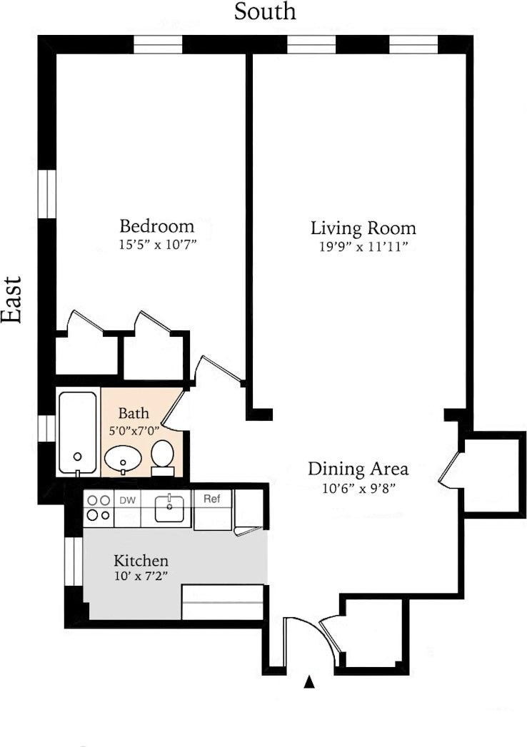 221 E 78th St Unit 6F, New York City, NY 10075 - view of floor plan / room layout