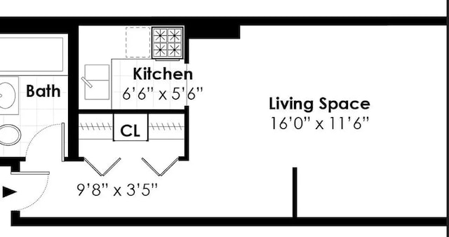 315 W 55th St Unit 1-D, New York City, NY 10019 - view of home floor plan