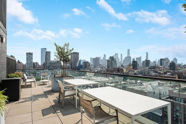 287 E Houston St Unit 4B, New York City, NY 10002 - view of patio / terrace featuring a skyline view