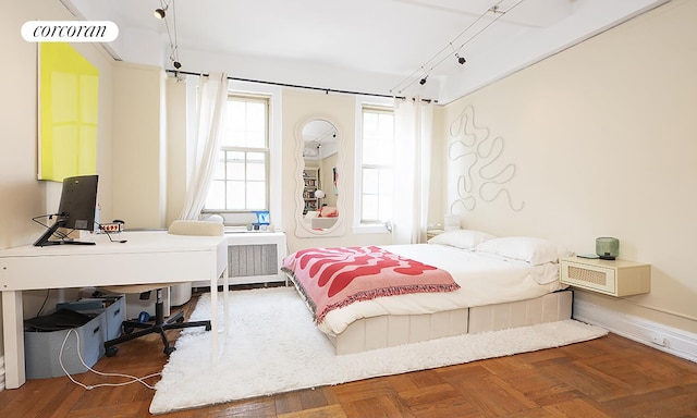 24 5th Ave Unit 1112, New York City, NY 10011 - bedroom with an office area and radiator heating unit