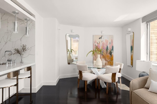 1965 Broadway Unit 8K, New York City, NY 10023 - dining room with dark wood-style floors and baseboards