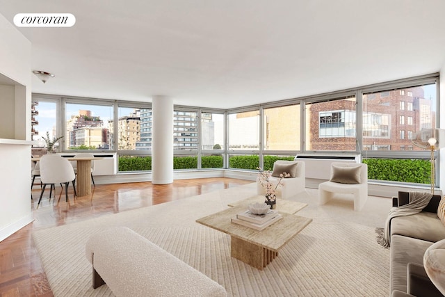 1965 Broadway Unit 8E, New York City, NY 10023 - living room with a city view and plenty of natural light