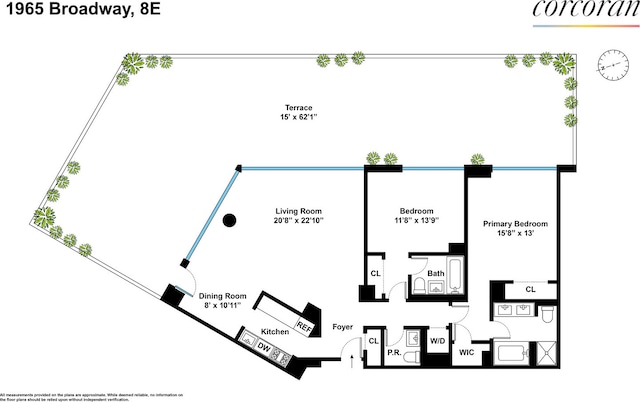 1965 Broadway Unit 8E, New York City, NY 10023 - view of room layout