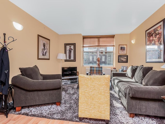 301 W 118th St Unit 7-H, New York City, NY 10026 - living room with wood finished floors