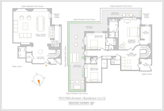 923 5th Ave Unit 12E/11, New York City, NY 10021 - view of floor plan / room layout