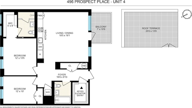 496 Prospect Pl Unit 4, New York City, NY 11238 - view of property floor plan
