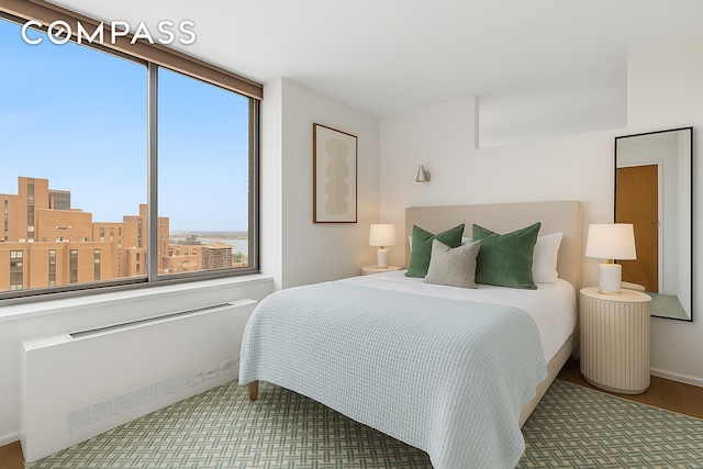200 E 89th St Unit 34Cd, New York City, NY 10128 - bedroom with wood finished floors and radiator