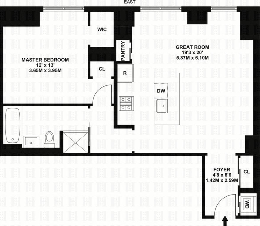 60 Riverside Blvd Unit 1708, New York City, NY 10069 - view of floor plan / room layout
