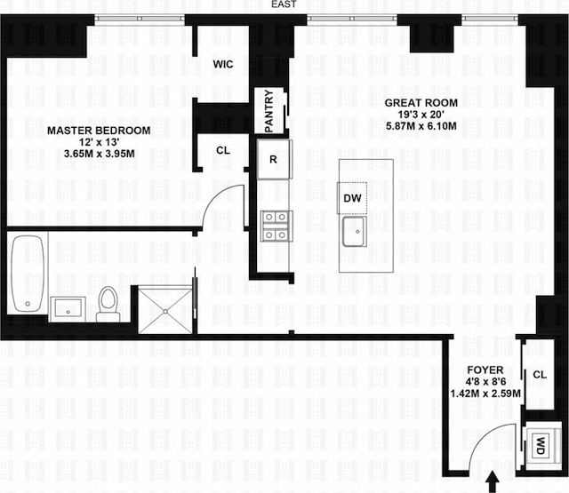 60 Riverside Blvd Unit 1708, New York City, NY 10069 - view of floor plan / room layout