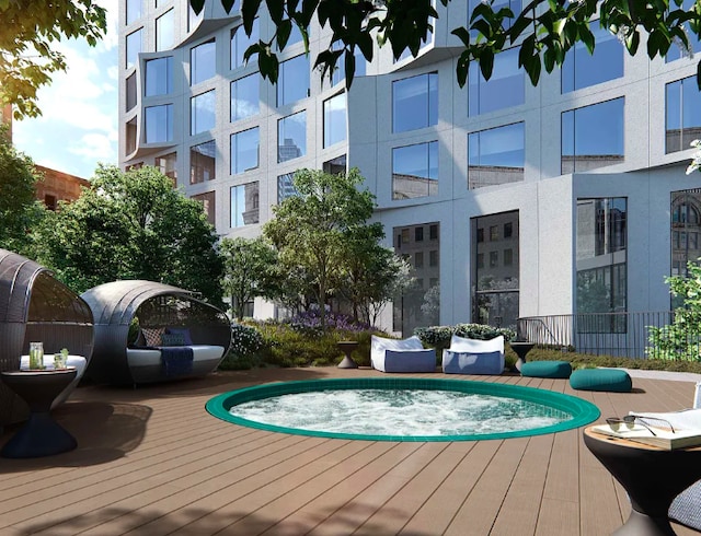 11 Hoyt St Unit 39F, New York City, NY 11201 - view of swimming pool featuring a deck