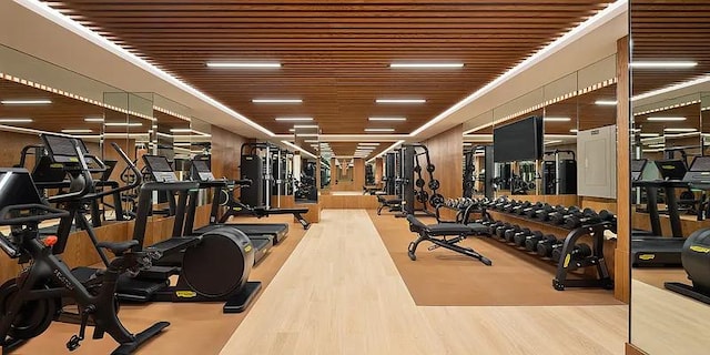 1228 Madison Ave Unit 4, New York City, NY 10128 - gym with wood finished floors
