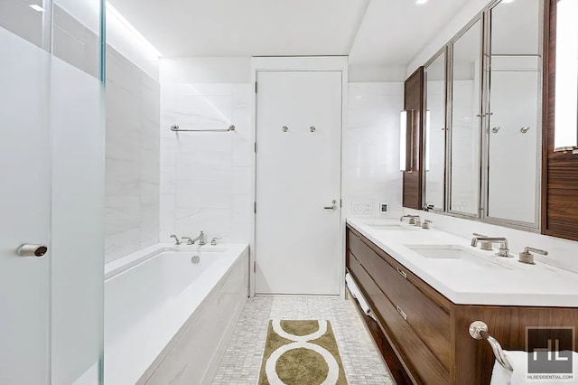 301 E 50th St Unit 5B, New York City, NY 10022 - full bath featuring double vanity and shower / bathtub combination