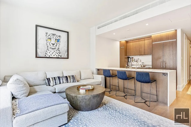 301 E 50th St Unit 5B, New York City, NY 10022 - living area featuring light wood-style flooring