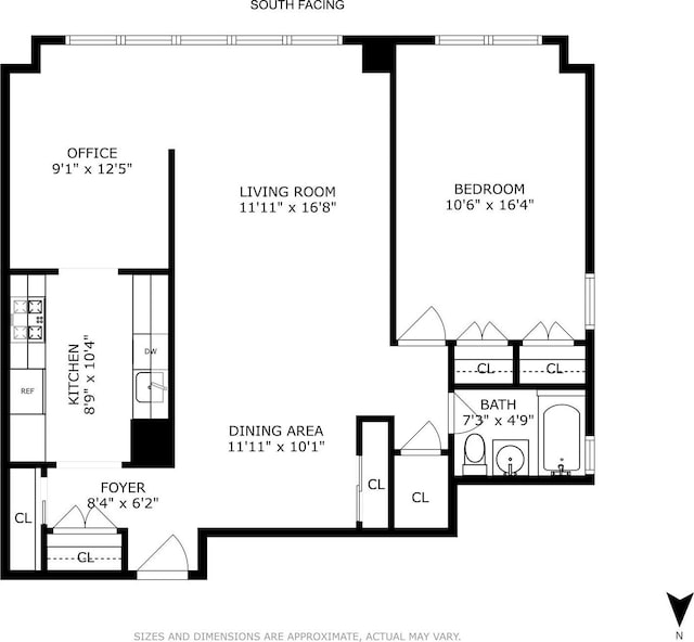 251 E 32nd St Unit 8H, New York City, NY 10016 - view of floor plan / room layout