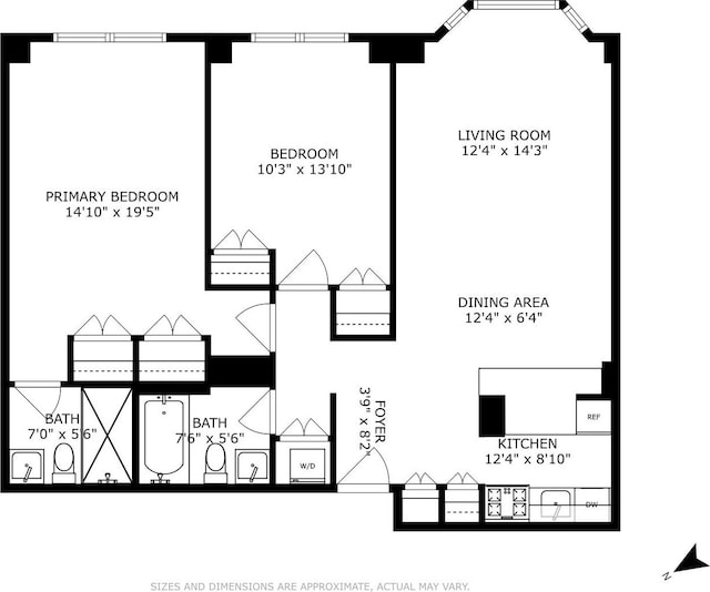 200 E 90th St Unit 4F, New York City, NY 10128 - view of home floor plan