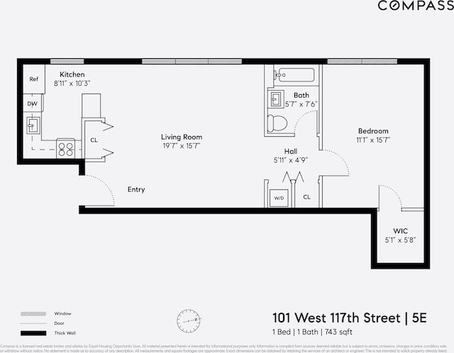 101 W 117th St Unit 5E, New York City, NY 10026 - view of room layout