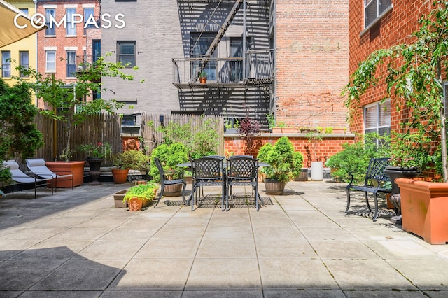 101 W 117th St Unit 5E, New York City, NY 10026 - view of patio / terrace with outdoor dining space