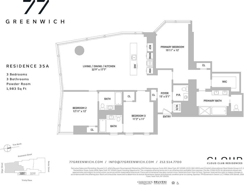 77 Greenwich St Unit 35-A, New York City, NY 10006 - view of property floor plan