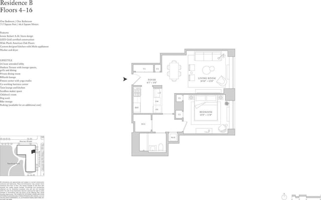 210 Warren St Unit 9B, New York City, NY 10282 - view of room layout
