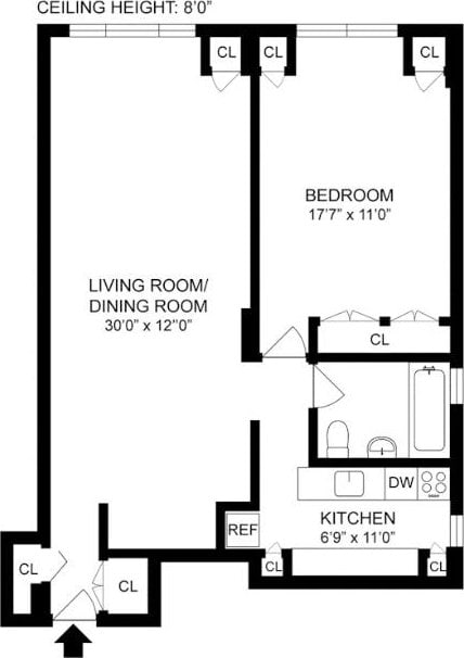 345 E 93rd St Unit 31B, New York City, NY 10128 - view of room layout