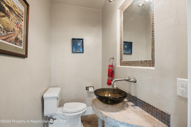 313 Cerise Ranch Rd, Carbondale, CO 81623 - half bath with a sink and toilet