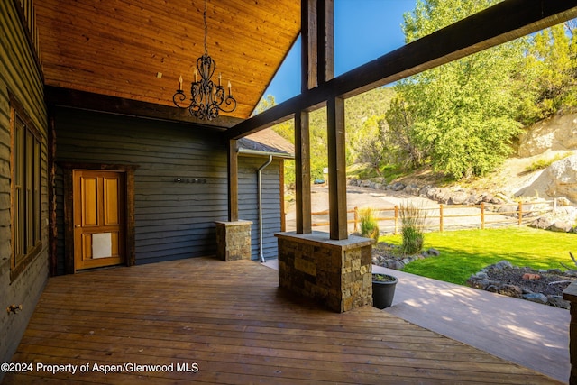313 Cerise Ranch Rd, Carbondale, CO 81623 - view of wooden deck