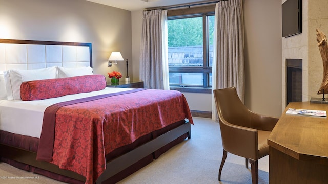 view of carpeted bedroom