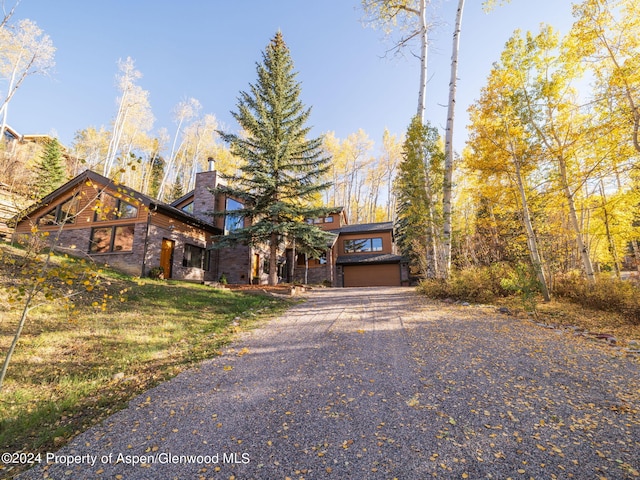 view of front of house featuring a garage