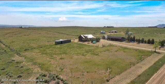 aerial view with a rural view