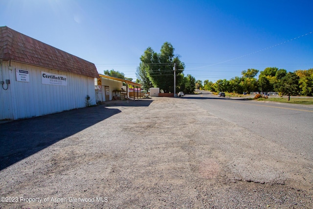 view of road