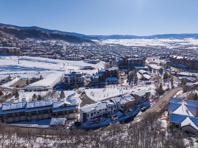 1855 Burgess Creek Rd Unit 6, Steamboat, CO 80487 - snowy aerial view with a mountain view