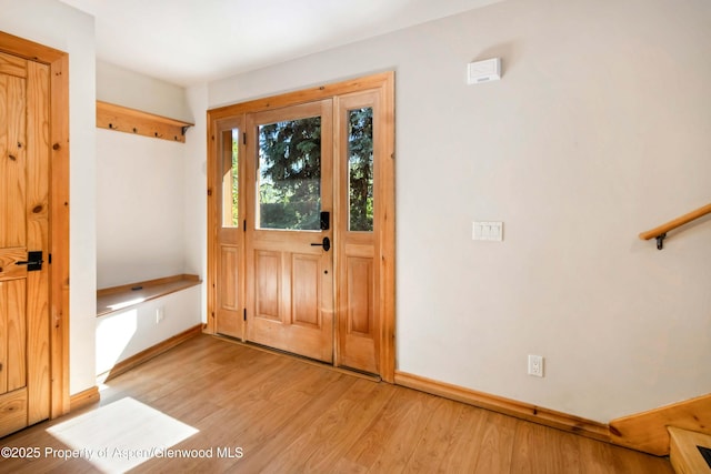 110 Easy St, Carbondale, CO 81623 - foyer entrance with light wood finished floors and baseboards