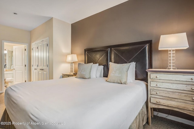 150 Snowmass Club Cir Unit 1623, Snowmass Village, CO 81615 - bedroom featuring carpet and connected bathroom