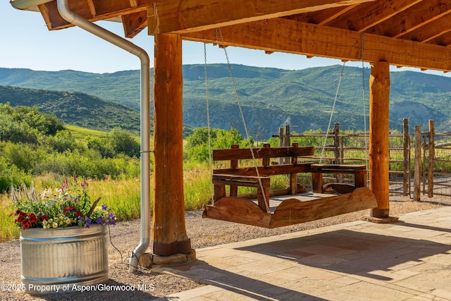 1350 Old Herron Rd, Basalt, CO 81621 - view of patio with a mountain view