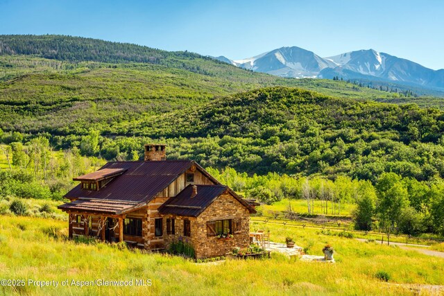 1350 Old Herron Rd, Basalt, CO 81621 - mountain view featuring a forest