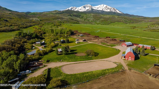 1350 Old Herron Rd, Basalt, CO 81621 - aerial overview of property's location with a mountain backdrop and rural landscape