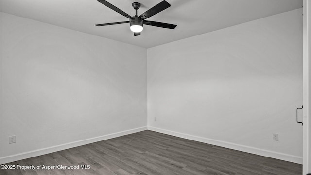 2430 W Ave, Rifle, CO 81650 - spare room featuring ceiling fan and dark wood-style floors