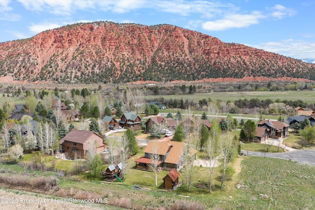 mountain view with a residential view
