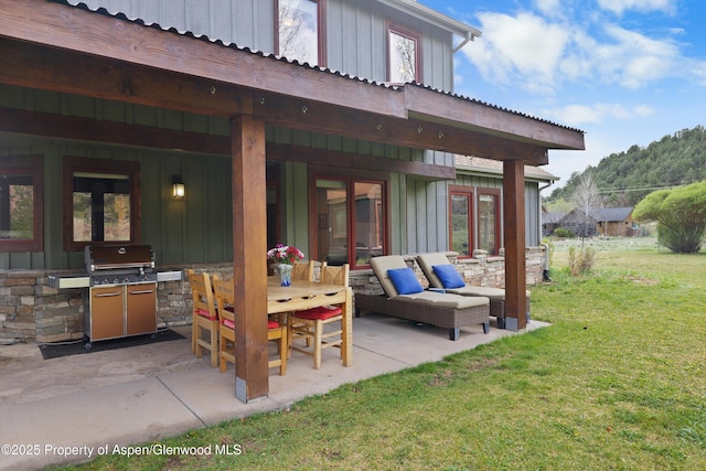 view of patio / terrace featuring grilling area